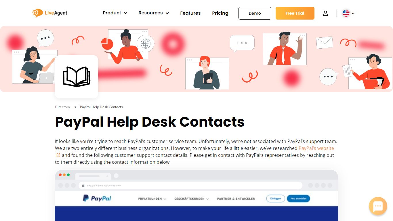 PayPal Help Desk Contacts - LiveAgent